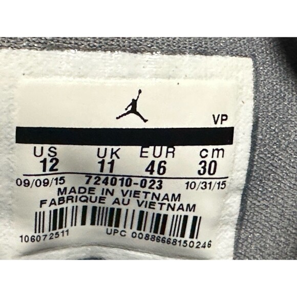Nike Air Jordan Eclipse Gray Basketball Trainers Youth Size 12 - Picture 14 of 14